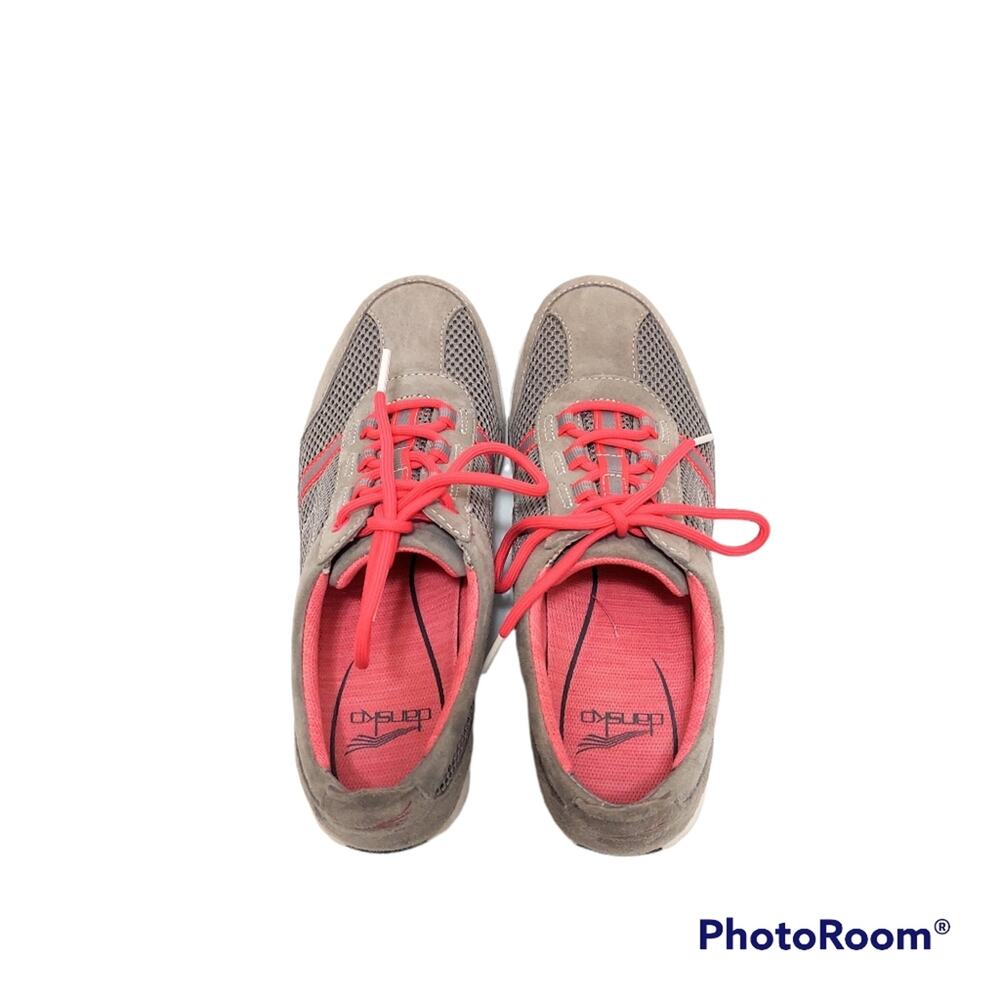 Dansko Helen Gray And Pink Suede Sneakers Women's Size 7 - Picture 8 of 10